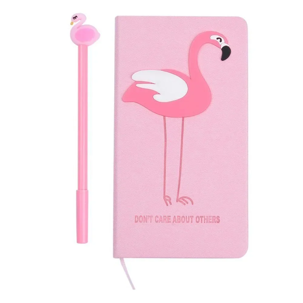 Pink Flamingo Pattern Journal with Stencil Set